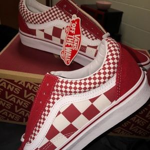 NEW WITH BOX ❤️ Vans Old Skool Mix Checker Red